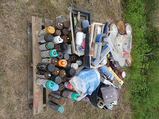 Spray Pant, 5 gallon Can of Paint, and Paint Accessories