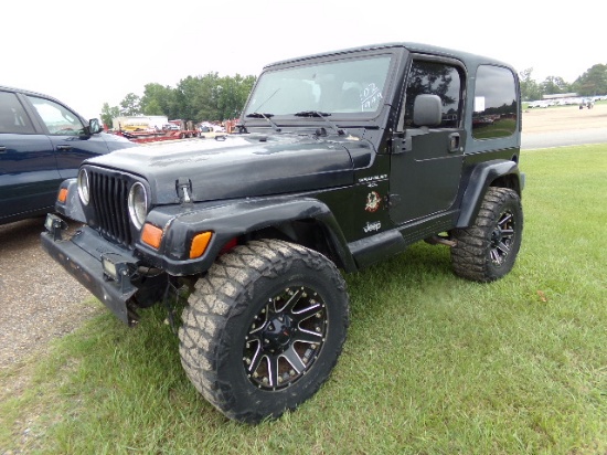 1999 Jeep Wrangler 4WD, s/n 1J4FY49S1XP463212: 4.0L Eng., 5-sp., Sahara Edi