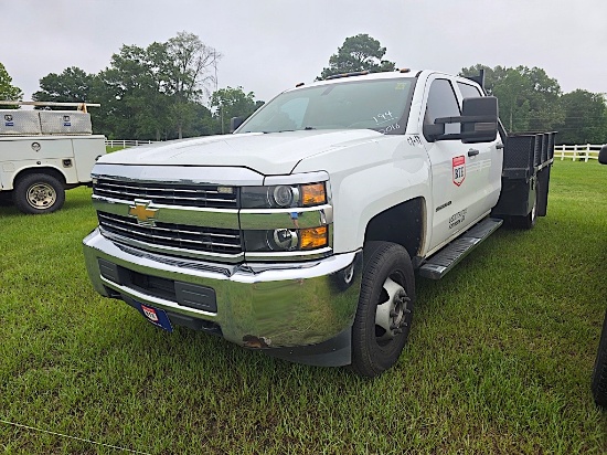 2016 Chevy 3500HD Flatbed Truck, s/n 1GB4CYCG9GF194779 (Title Delay): 2wd,