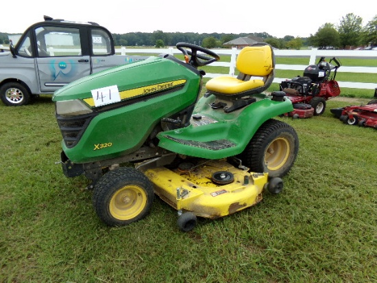 John Deere X320 Riding Mower, s/n 1M0X320ABDM280310: Missing Deck Parts, Me