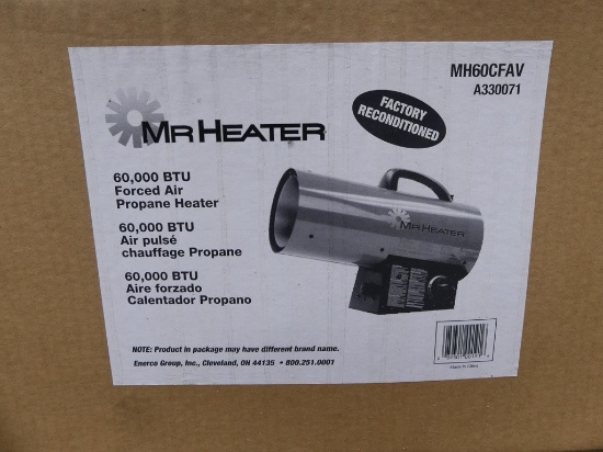 60000 BTY Forced Air Propane Heater