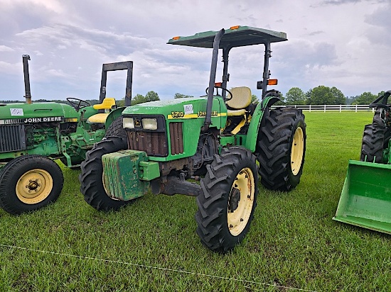 John Deere 5210 MFWD Tractor, s/n LV5210S321253: Rollbar Canopy, Front Weig