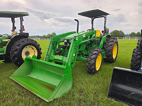 2022 John Deere 5055E Tractor, s/n 1PY5055EENN154551: 2-post Canopy, Loader