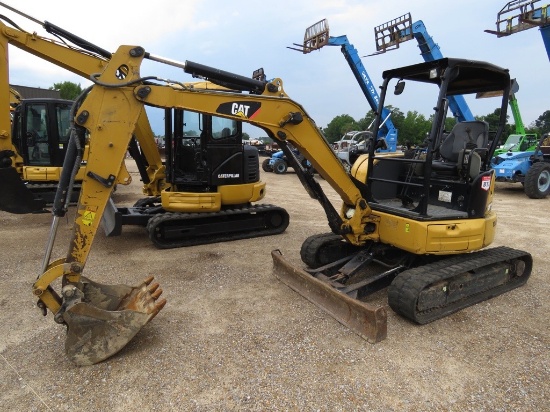 2017 Cat 303.5E2 Mini Excavator, s/n JWY03018: 4-post Canopy, Rubber Tracks