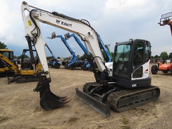 2015 Bobcat E85 Midi Excavator, s/n B34S12334: C/A, Heat, Blade, Rubber Tra
