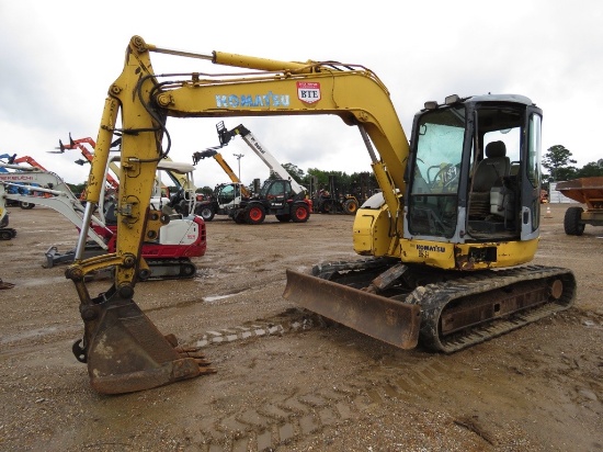Komatsu PC78US Mini Excavator, s/n 5880: Encl. Cab, Rubber Tracks, Meter Sh