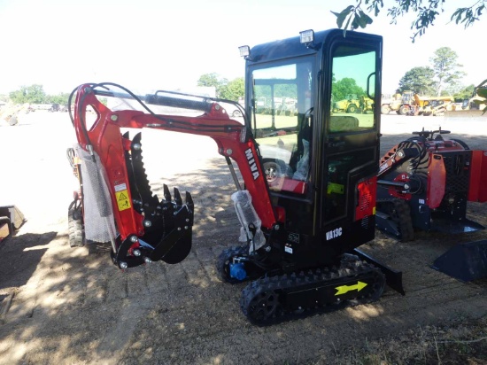 Unused 2024 MIVA VA13C Mini Excavator, s/n VA13C240605: Encl. Cab, Rubber T