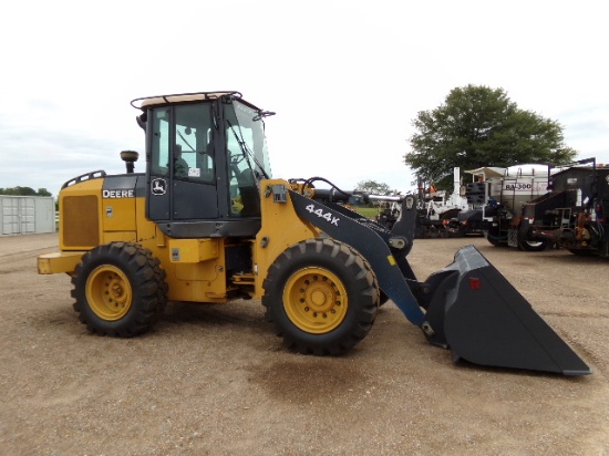 2011 John Deere 444K Rubber-tired Loader, s/n 1DW444KXPBD637349: Encl. Cab,