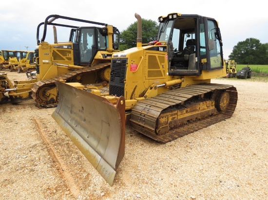 2012 Cat D6K LGP Dozer, s/n DHA02292: Encl. Cab, 6-way Blade, Pull Bar, Met