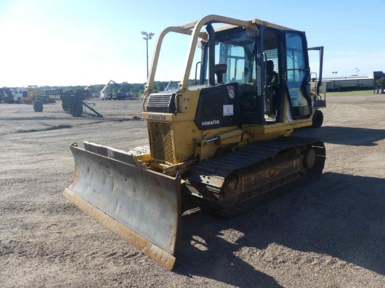 2007 Komatsu D37PX-21 Dozer, s/n 005792: Encl. Cab, 6-way Blade, Meter Show
