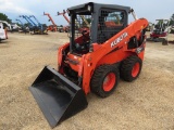 2016 Kubota SSV65 Skid Steer, s/n 11301: Canopy, Rubber-tired, Meter Shows