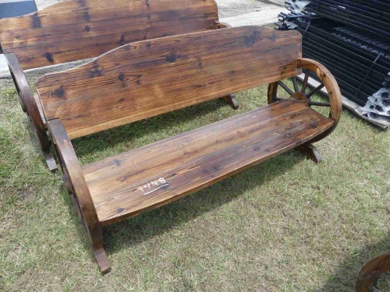 Wagon Wheel Bench