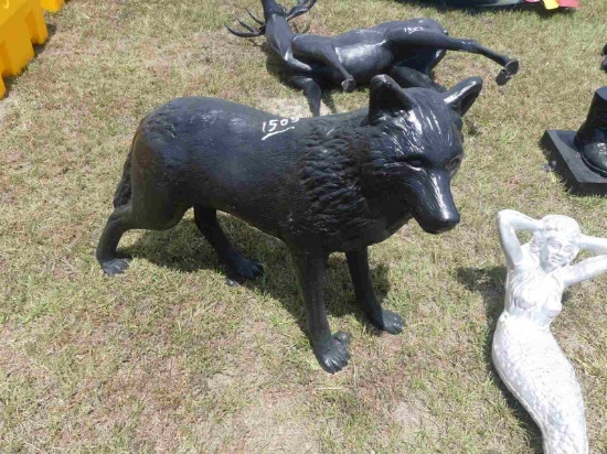 Metal Standing Wolf