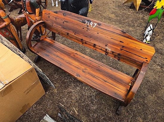 Wagon Wheel Bench