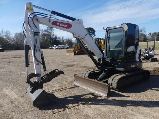 2022 Bobcat E60R2 Midi Excavator, s/n B4GR13565: C/A, Blade, Hyd. Thumb, Me