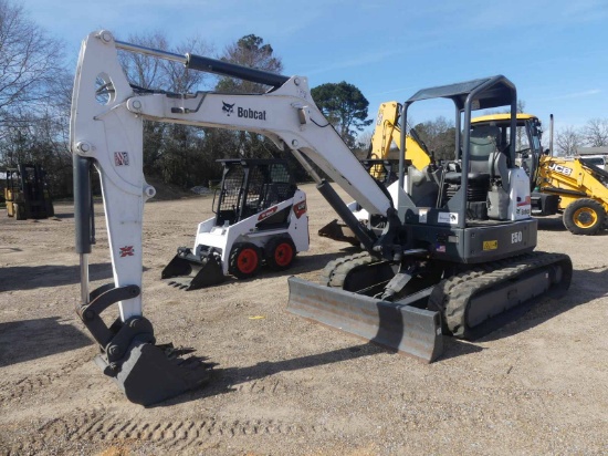 2017 Bobcat E50 Mini Excavator, s/n AJ1813485: Canopy, Blade, Rubber Tracks