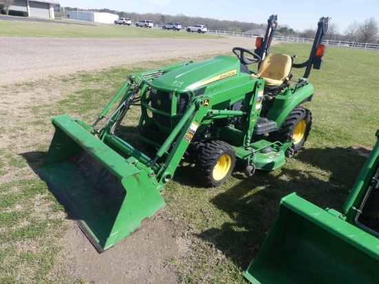 2014 John Deere 1023E MFWD Tractor, s/n 1LV1023EJEH414552: Rollbar, H120 Lo