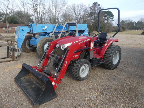 Massey Ferguson 1739E MFWD Tractor, s/n DJL04205: Rollbar, L105E Loader w/