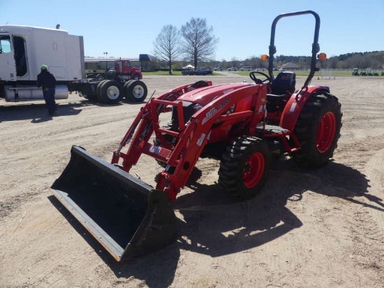 Kioti DK4720SE MFWD Tractor, s/n PA4SA0469: Rollbar, Loader w/ Bkt., Hydros