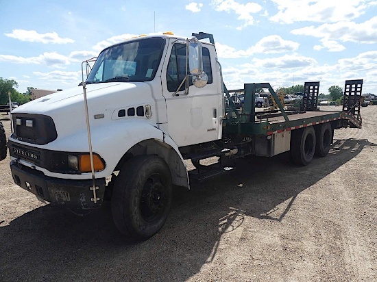 2001 Sterling Acterra Dozer Bed Truck, s/n 2FZHANBS61AJ37092: T/A, Cummins