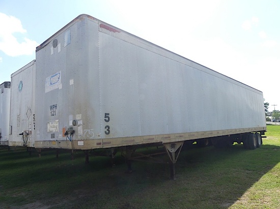 1996 Great Dane 53' Van Trailer, s/n 1GRAA0623TB179112: T/A, Rear Barn Door