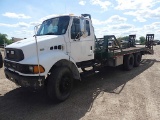 2001 Sterling Acterra Dozer Bed Truck, s/n 2FZHANBS61AJ37092: T/A, Cummins