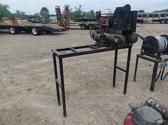 Metal Rack w/ Air Compressor