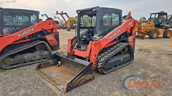 2019 Kubota SVL65-2 Skid Steer, s/n 10384: C/A, High Flow, GP Bkt., Meter Shows 940 hrs