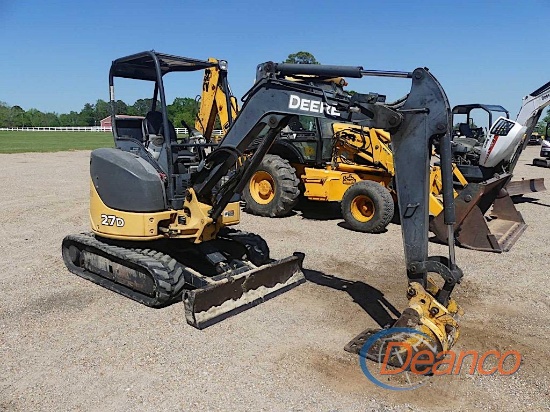 2014 John Deere 27D Mini Excavator, s/n 1FF027DXKE3259769: Canopy, Blade, R