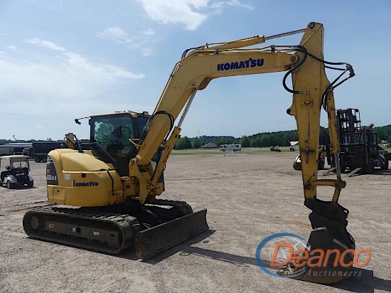 2011 Komatsu PC88MR-8 Midi Excavator, s/n 1005537: C/A, Heat, Blade, Aux. H