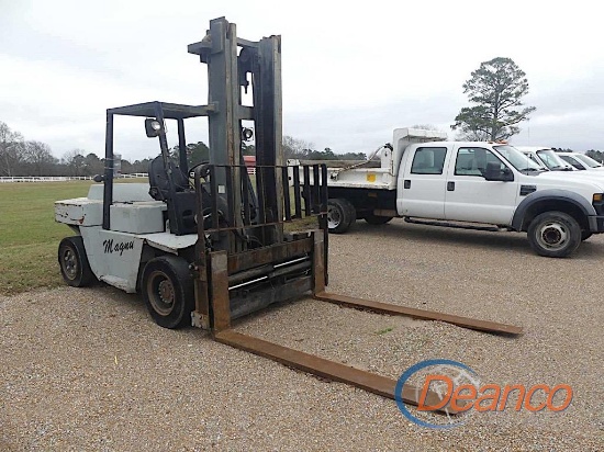Nissan VF05H70V Forklift, s/n VF05-300577: Canopy, Dual Front Tires, Diesel