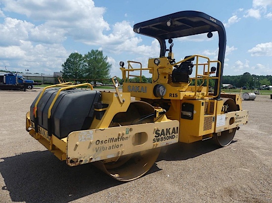Sakai SW850ND-II Tandem Drum Roller, s/n 50171C: Canopy, Vibratory, Water S