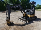 2014 John Deere 27D Mini Excavator, s/n 1FF027DXKE3259769: Canopy, Blade, R