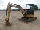 Cat 303.5ECR Mini Excavator, s/n RKY02654: 4-post Canopy, Rubber Tracks, 39