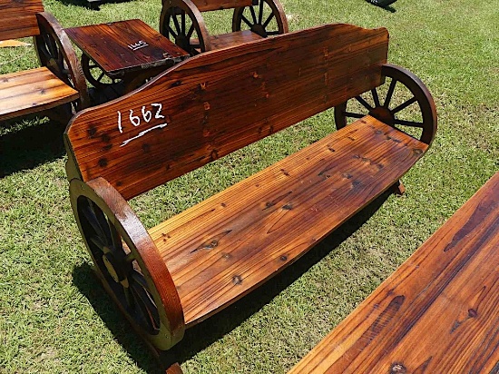 Wagon Wheel Bench