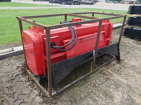 New Giyi 72" Mulching Head, s/n 72240966 w/ Skid Steer Quick Attach