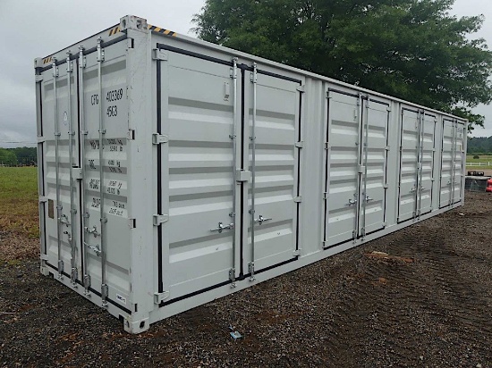 2025 40' High Cube Container, s/n CFGU4033693: 1 Use, 4 Side Doors, 1 End D