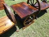 Wagon Wheel End Table