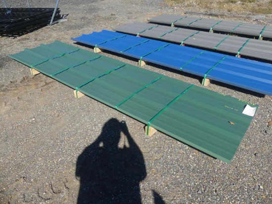 (50) 26-gauge Painted R Panels: Green, 12' Long, 36
