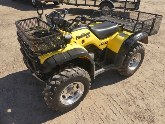 2001 Honda Foreman 4WD ATV, s/n 478TE224614213E47 (No Title - $50 Trauma Care Fee Applies): Needs Br