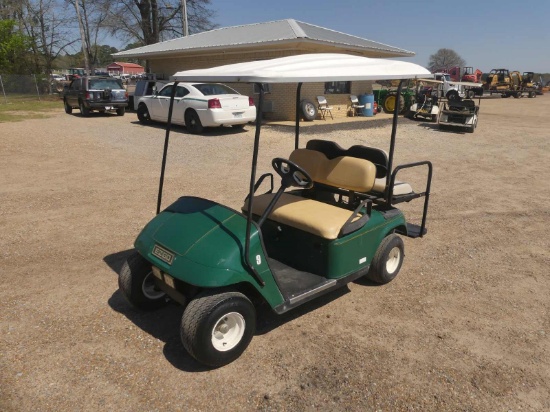EZGo Electric Golf Cart, s/n K4001321929 (No Title): 36V, Rear Flip Seat, Headlights, Long Top, w/ C