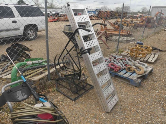 Set of Alum. 4-wheeler Ramps, Big Wheel Push Weeder, Tree-mount Shooting Stand