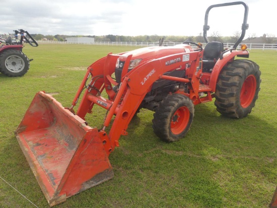 Kubota L4701 MFWD Tractor, s/n 62496: 3PH, PTO, Kubota, LA765 Loader w/ Bkt., Meter Shows 1094 hrs