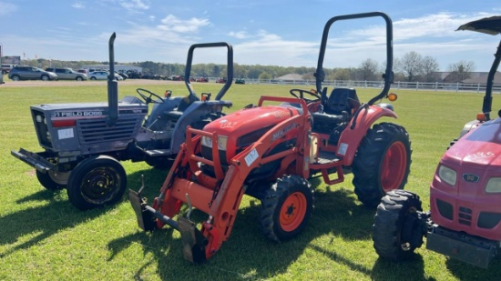 Kioti CK27 MFWD Tractor, s/n LS6900004: PTO, 3PH, KL130 Loader, No Bkt., Meter Shows 859 hrs