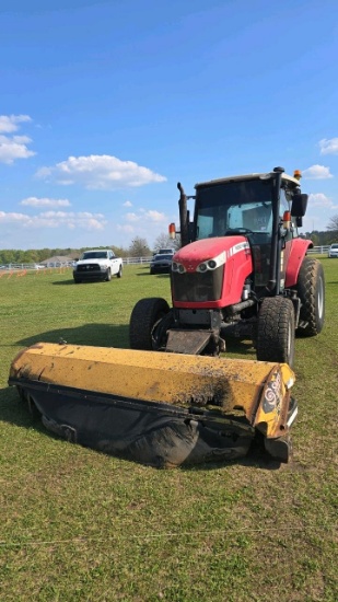 Massey Ferguson 4607M MFWD Tractor, s/n JM45120: Front Sweeper, No Brush, M