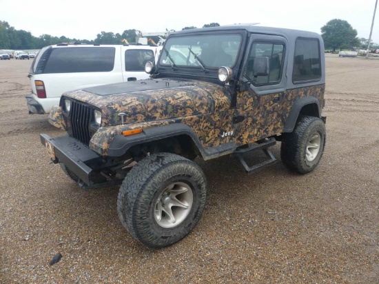 1990 Jeep Wrangler 4WD, s/n 2J4FH19E8LJ554963: 2.5L Eng., 5-sp., 215K mi.