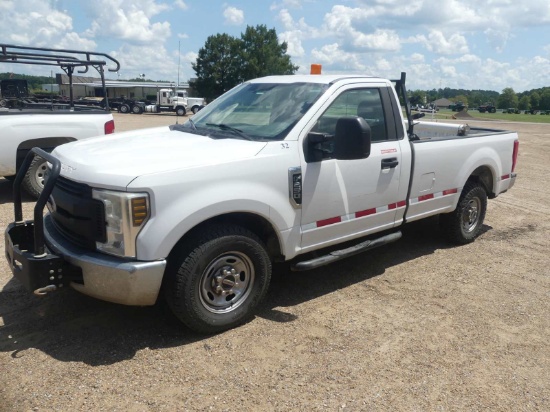 2019 Ford F250 Pickup, s/n 1FTBF2A62KED22666: 2wd, Reg. Cab, 6.2L Gas Eng.,