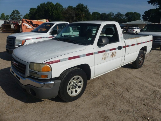2006 GMC Sierra 1500 Pickup, s/n 1GTEC14V46E143070: 2wd, Reg Cab, 4.8L Gas