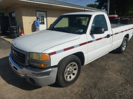 2005 GMC Sierra 1500 Pickup, s/n 1GTEC14V35Z197208: 2wd, Reg. Cab, 4.8L Gas