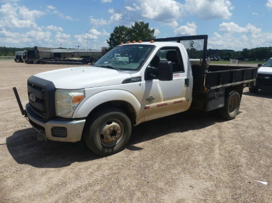 2011 Ford F350 Flatbed Truck, s/n 1FDRF3GT0BEA03165: 6.7L Diesel Eng., Auto